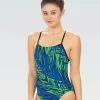 Dolfin Graphlite Series Fury Cross Back In Blue/Green -Women Sales Store 0030 blue and green womens graphlite fury cross back one piece front d9b88b59 3a69 4332 ba6b 00b1ed03e263