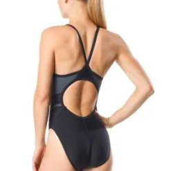 Speedo Girl's PowerFlex Eco Tone Setter Splice Flyback -Women Sales Store 7719916 047 bk