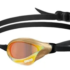 Arena Cobra Core Swipe Mirrored Goggles -Women Sales Store ArenaCOBRACoreSwipeMirroredYellowCopperGold