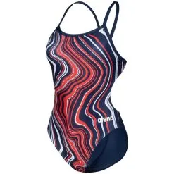 Arena Girl's Marbled Challenge Back One Piece 11 Arena Girl's Marbled Challenge Back One Piece -Women Sales Store ArenaMarbledChallengeNavyRed