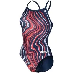 Arena Women's Marbled Light Drop Back One Piece -Women Sales Store ArenaMarbledLightDropNavyRed 1ec70c20 400d 4d29 9362 1199a377dedd