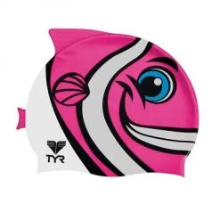 TYR Kid's CharacTYRS Happy Fish Silicone Swim Cap
