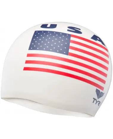 TYR USA Silicone Swim Cap 3 TYR USA Silicone Swim Cap
