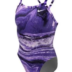 Nike Women's Crystal Wave Racerback One Piece -Women Sales Store NikeCrystalWaveRacerbackPurple