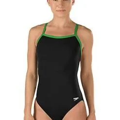 Speedo Girl's Endurance+ Solid Flyback -Women Sales Store Solid Flyback BlackGreen 9800612e c67b 4674 bc66 86f615debc87