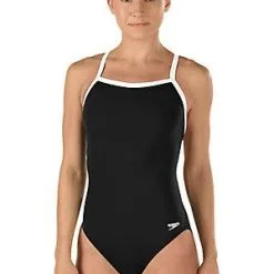 Speedo Girl's Endurance+ Solid Flyback -Women Sales Store Solid Flyback BlackWhite 1f62b420 8038 4ea3 9f63 6943512738d6