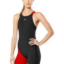 Speedo LZR Racer Pro Female Recordbreaker Kneeskin W/ Comfort Straps -Women Sales Store Speedo LZR Racer Pro Red Front