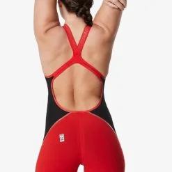 Speedo Fastskin LZR Pure Intent Open Back Kneeskin -Women Sales Store SpeedoPureIntentOBFieryRedBack