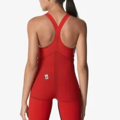 Speedo Fastskin LZR Pure Valor Closed Back Kneeskin -Women Sales Store SpeedoPureValorCBFieryRedBack