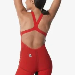 Speedo Fastskin LZR Pure Valor Open Back Kneeskin -Women Sales Store SpeedoPureValorOBFieryRedBack