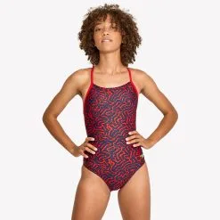 Speedo Girl's Race Maze Flyback Onepiece Swimsuit 13 Speedo Girl's Race Maze Flyback Onepiece Swimsuit -Women Sales Store SpeedoRaceMazeFlybackRWB