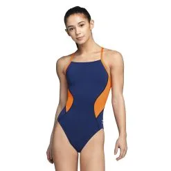 Speedo Girl's Spark Splice Crossback Swimsuit 20 Speedo Girl's Spark Splice Crossback Swimsuit -Women Sales Store SpeedoSparkSpliceCrossbackOnepieceNavyOrange