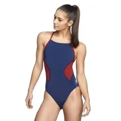 Speedo Girl's Spark Splice Crossback Swimsuit 19 Speedo Girl's Spark Splice Crossback Swimsuit -Women Sales Store SpeedoSparkSpliceCrossbackOnepieceNavyRed