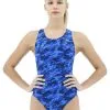 TYR Girl's Camo Maxfit Swimsuit 1 TYR Girl's Camo Maxfit Swimsuit -Women Sales Store TYRCamoMaxBlue