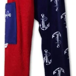 Kiki's Nation Towel Pants -Women Sales Store TowelPantsRedNavyAnchors 1