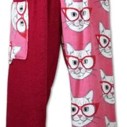 Kiki's Nation Towel Pants -Women Sales Store TowelPantsRedPinkCats 2
