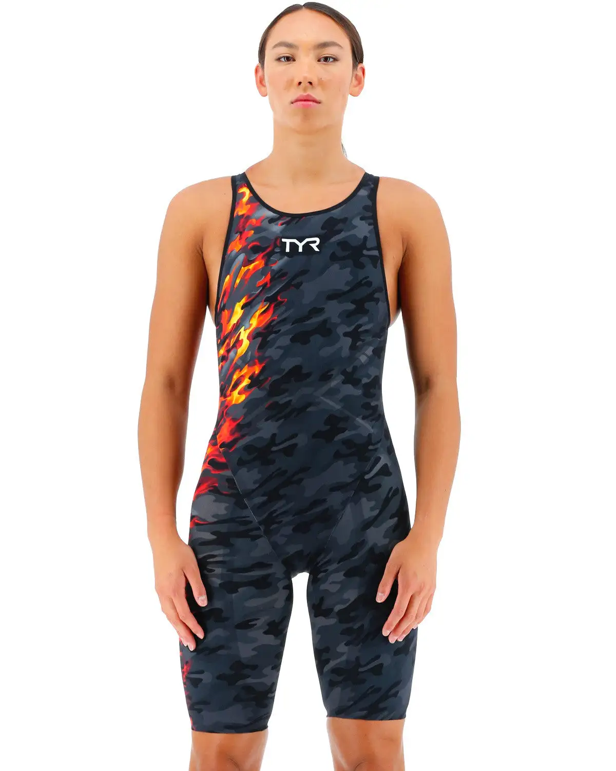 TYR Women's Venzo Camo Open Back Tech Suit 3 TYR Women's Venzo Camo Open Back Tech Suit