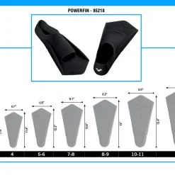 Arena Powerfin -Women Sales Store size guide powerfin inches